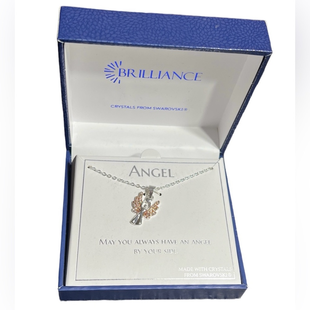Brilliance Swarovski Crystal Angel necklace NIB